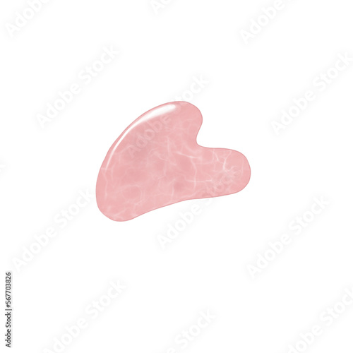 gua-sha  face massage pink color