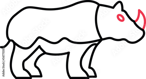 Rhino Vector Icon
