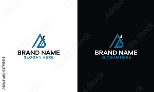 Abstract letter AD vector logo design, AD letter, text logo design