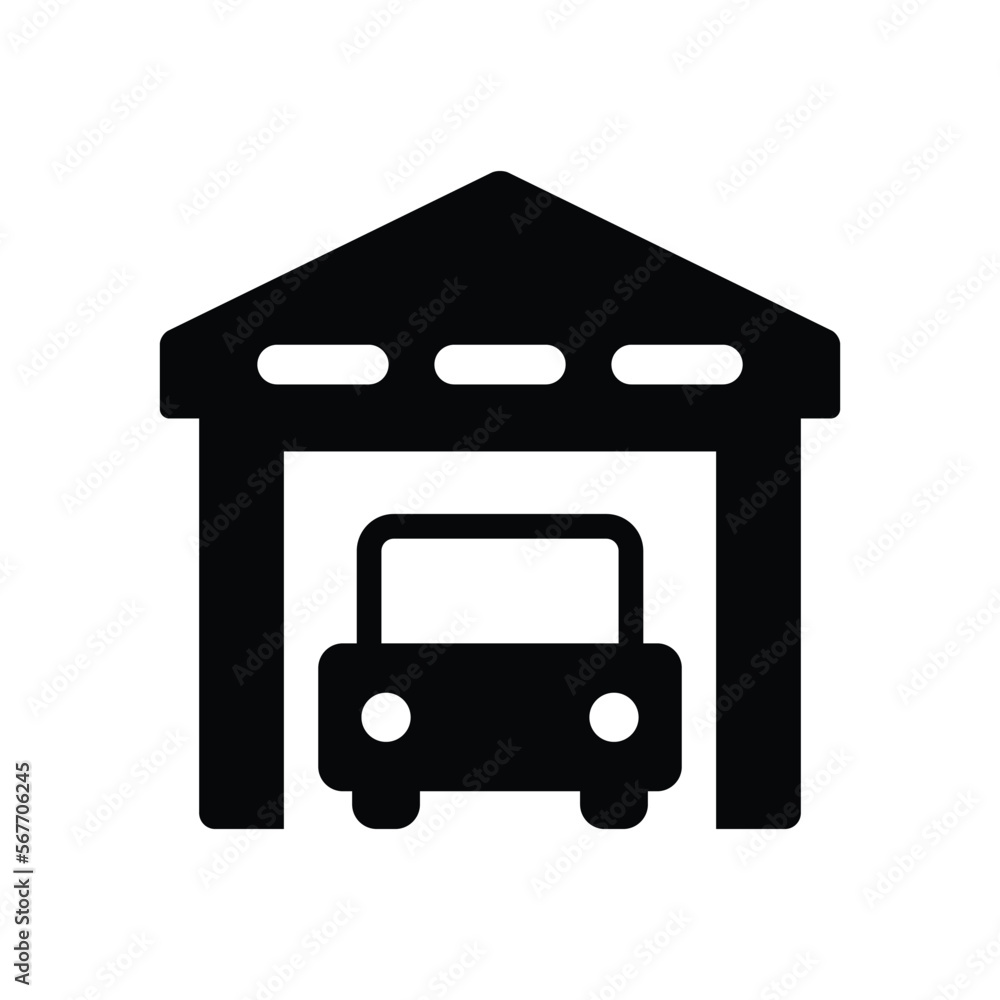 Garage icon vector graphic illustration Garage icon vector graphic illustration