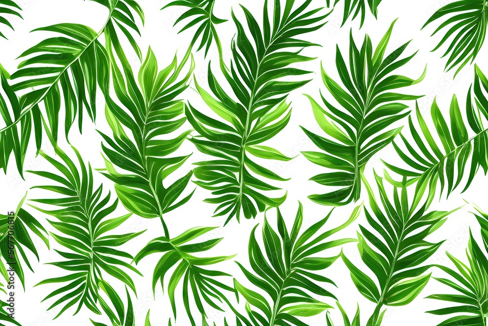fresh green palm leaf pattern background fresh green palm leaf pattern background