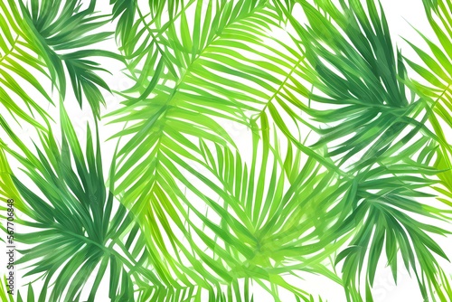 fresh green palm leaf pattern background