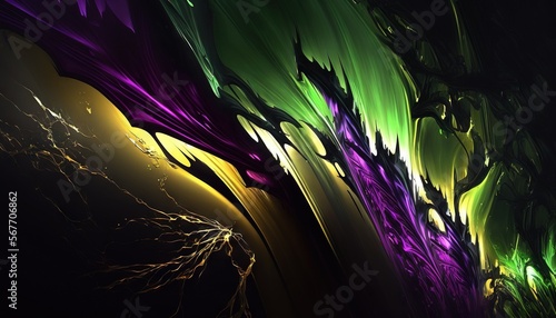 Mardi gras colors background wallpaper in yellow,violet,green colors generatie ai photo