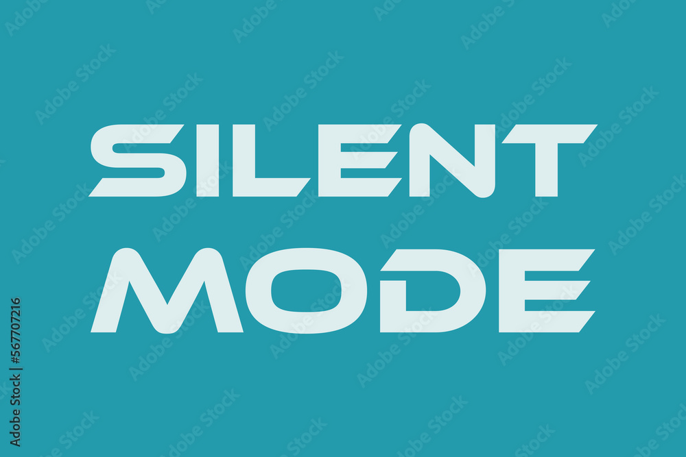 Silent Mode text vector t-shirt design. Technology concept word design. White color typography on blue background vector design. 