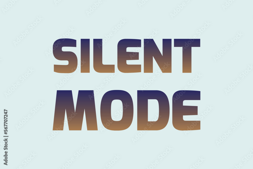 Silent Mode text vector t-shirt design. Technology concept word design. Gradient color typography on a white background vector design. Silent Mode text vector t-shirt design. Technology concept word design. Gradient color typography on a white background vector design.