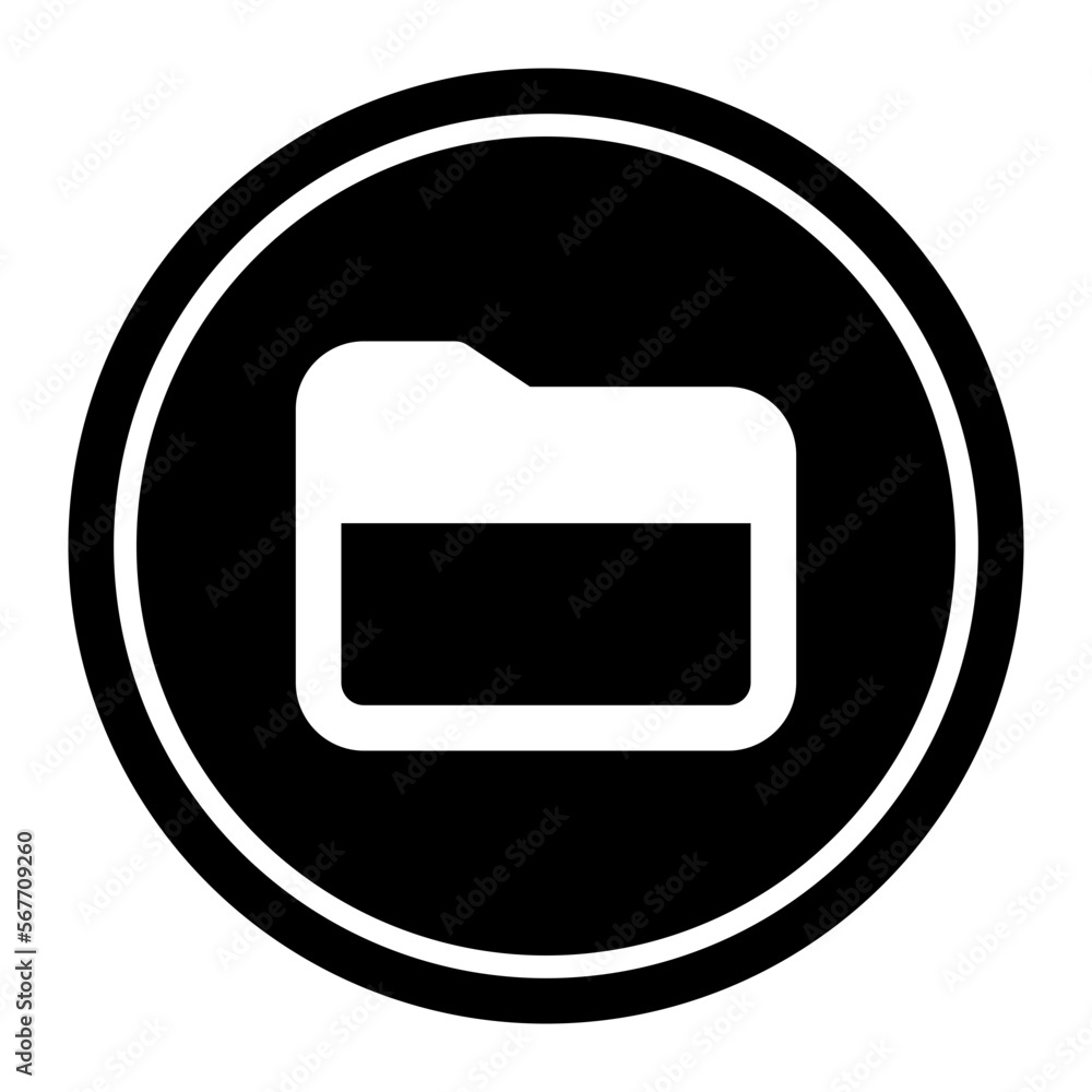 Folder Circular line icon