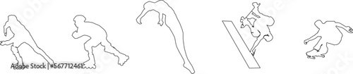 Sketch vector illustration of people exercising