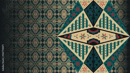 geometric ornamental pattern background (Folk Art) - decorative illustrations, vintage, antique, ancient, old, traditional, culture, wallpaper, desktop, cover, 