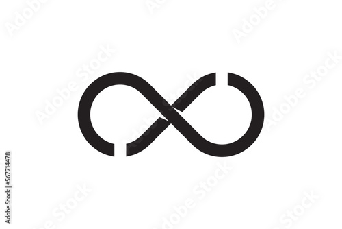 infinity with letter X logo