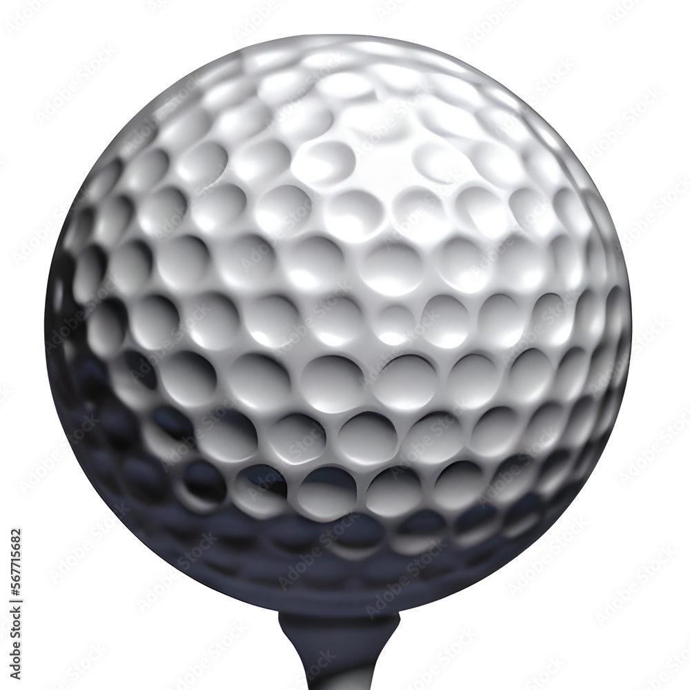 golf ball on white golf ball on white