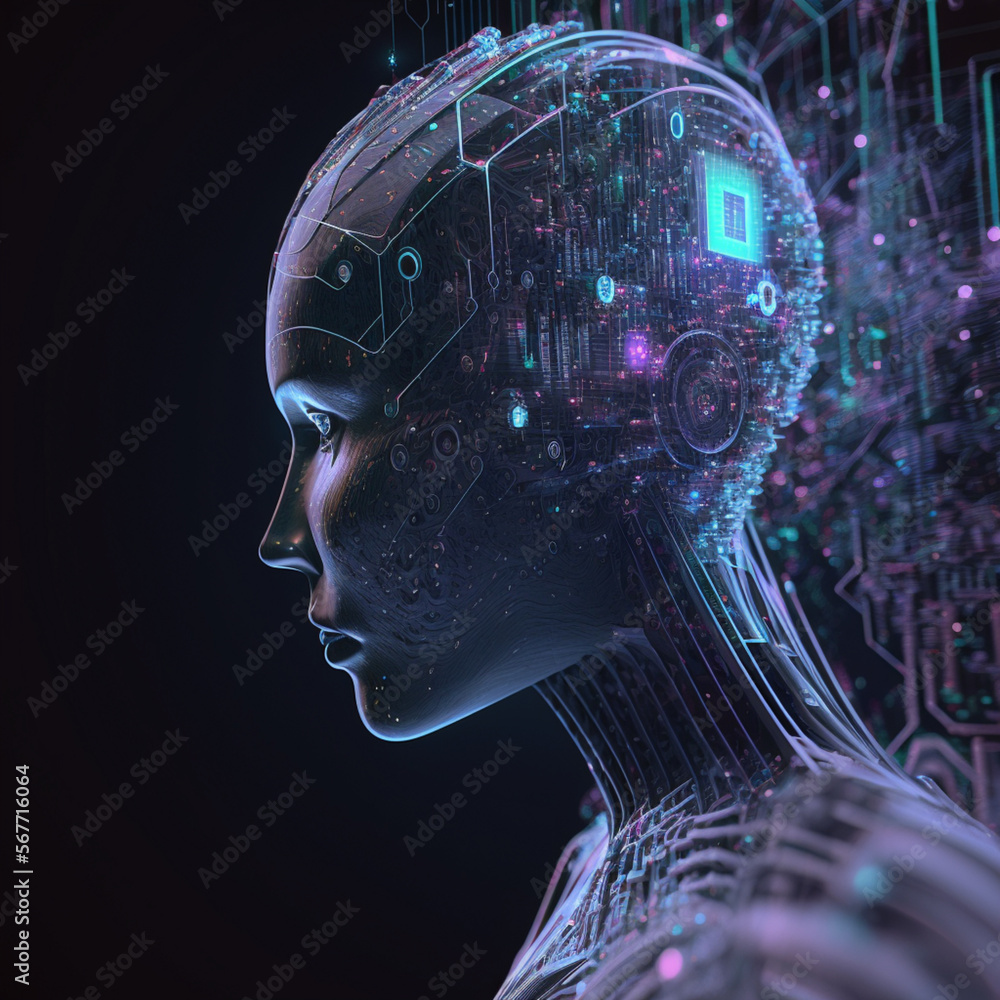Obraz premium artificial intelligence brain - Generative AI