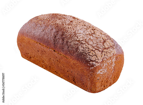 Black bread in the form of a brick