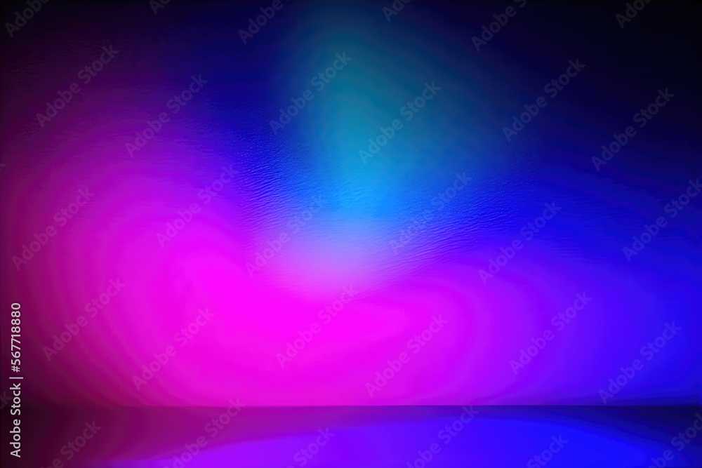 Fototapeta premium Horizon line in space, abstract vibrant colored shiny lights background. Ai generated art.