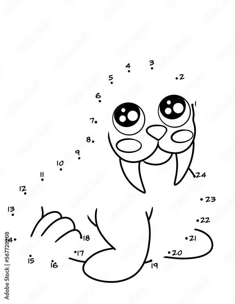 Animal coloring page for kids Stock Illustration | Adobe Stock