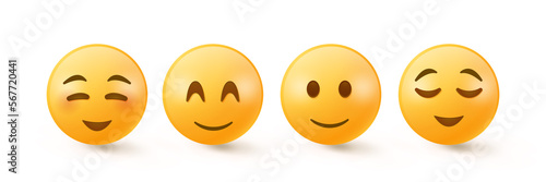 cute emoji with smile reaction