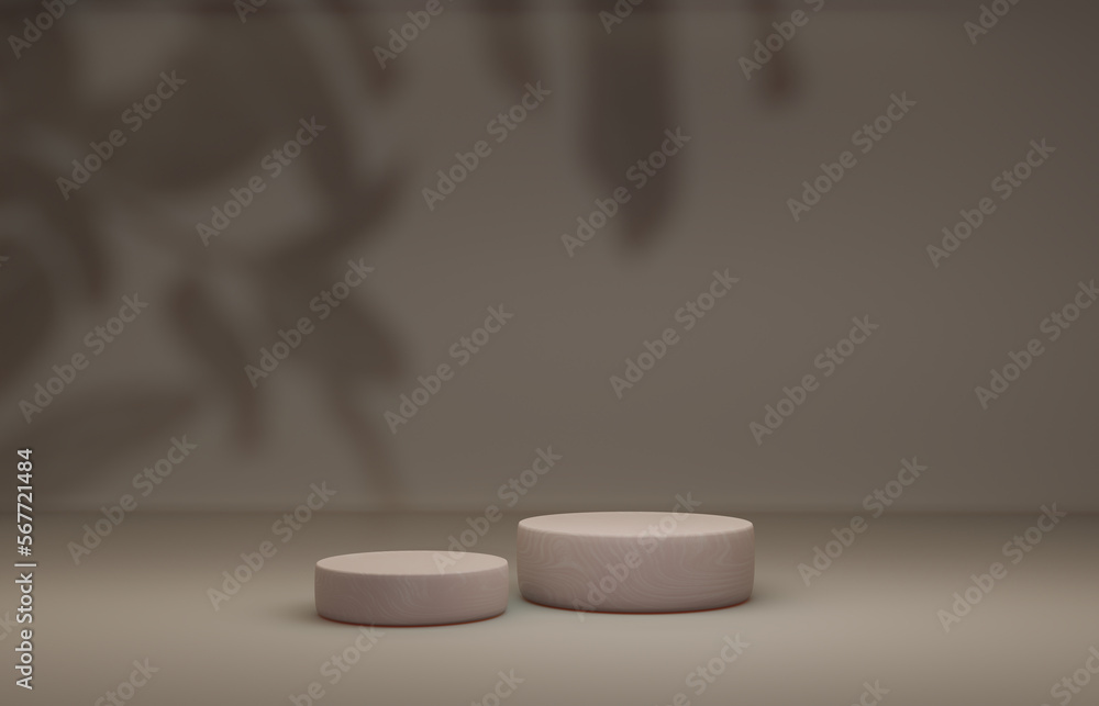 3D background, marbl pedestal podium on natural leaf shadow pastel beige backdrop. Tropical product promotion Beauty cosmetics marble display. Nude Studio Minimal showcase 3D render advertisement 3D background, marbl pedestal podium on natural leaf shadow pastel beige backdrop. Tropical product promotion Beauty cosmetics marble display. Nude Studio Minimal showcase 3D render advertisement
