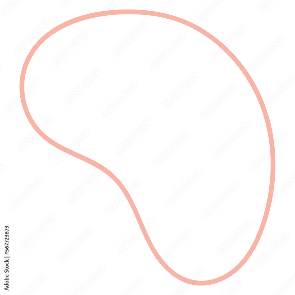 Abstract line organic shape, decorative element in boho style Abstract line organic shape, decorative element in boho style