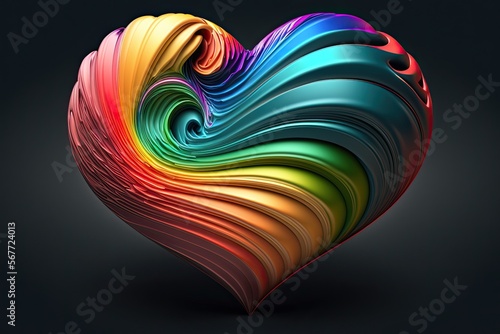 Colorful Rainbow Heart (Gen...