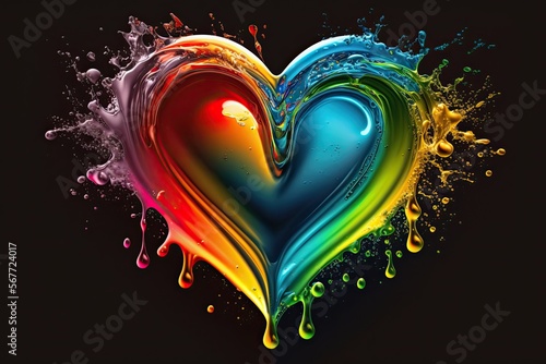 Colorful Rainbow Heart (Gen...