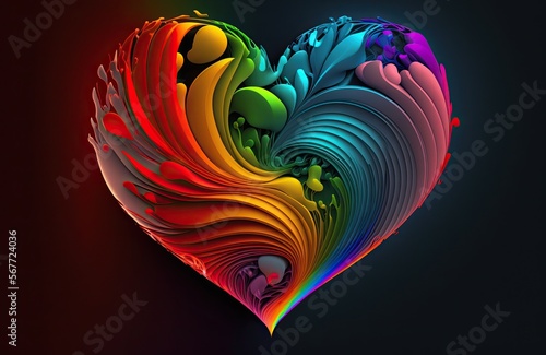 Colorful Rainbow Heart (Gen...