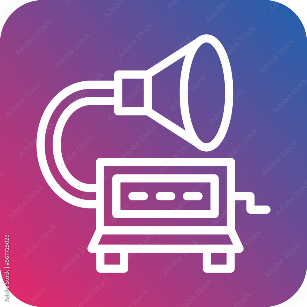 Obraz premium Gramophone Icon Style