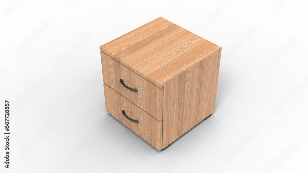 wooden side table top view with shadow 3d render wooden side table top view with shadow 3d render