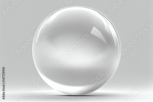 A 3d white light texture of a reflection on a rough bubble, isolated on a white background. Generative AI © Pixel Matrix