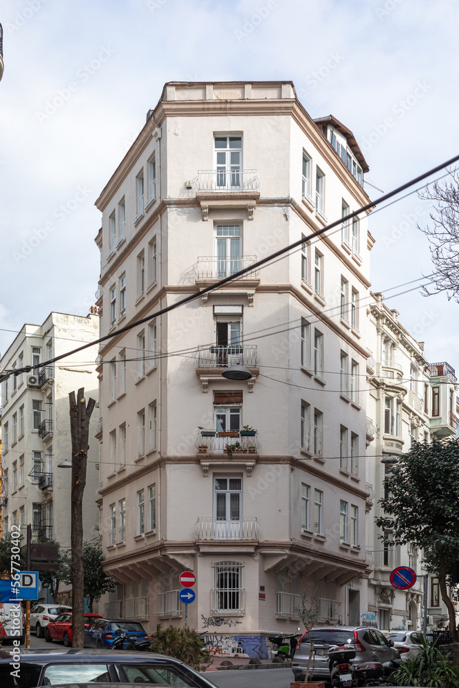 Facade of the building in Istanbul.