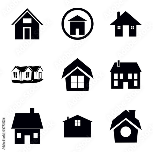 house icons set