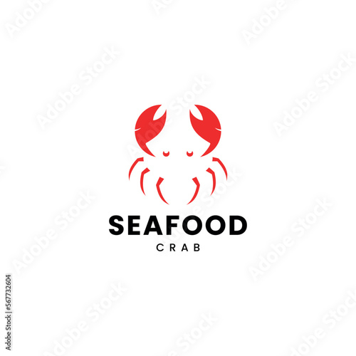 Seafood logo design restaurant fresh crab 