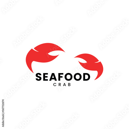 Seafood logo design restaurant fresh crab 