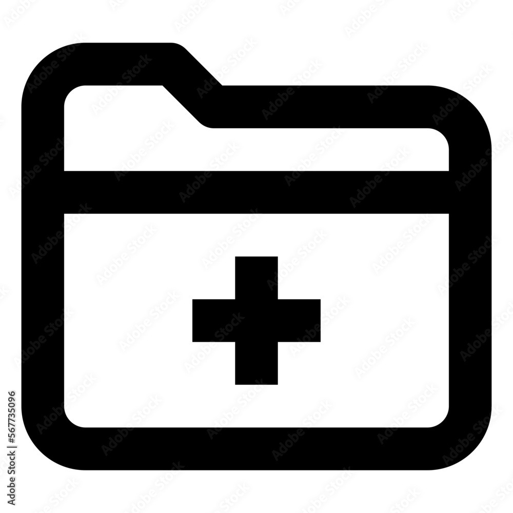 Obraz premium Add Folder line icon
