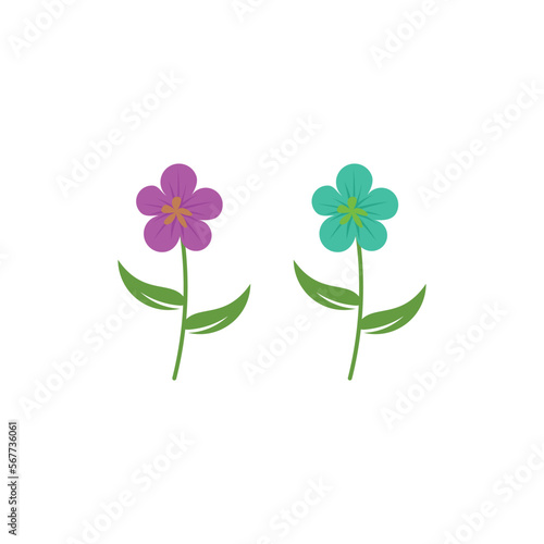 simple flower logo design vector, nature logo inspiration, plants logo design © Artfandi