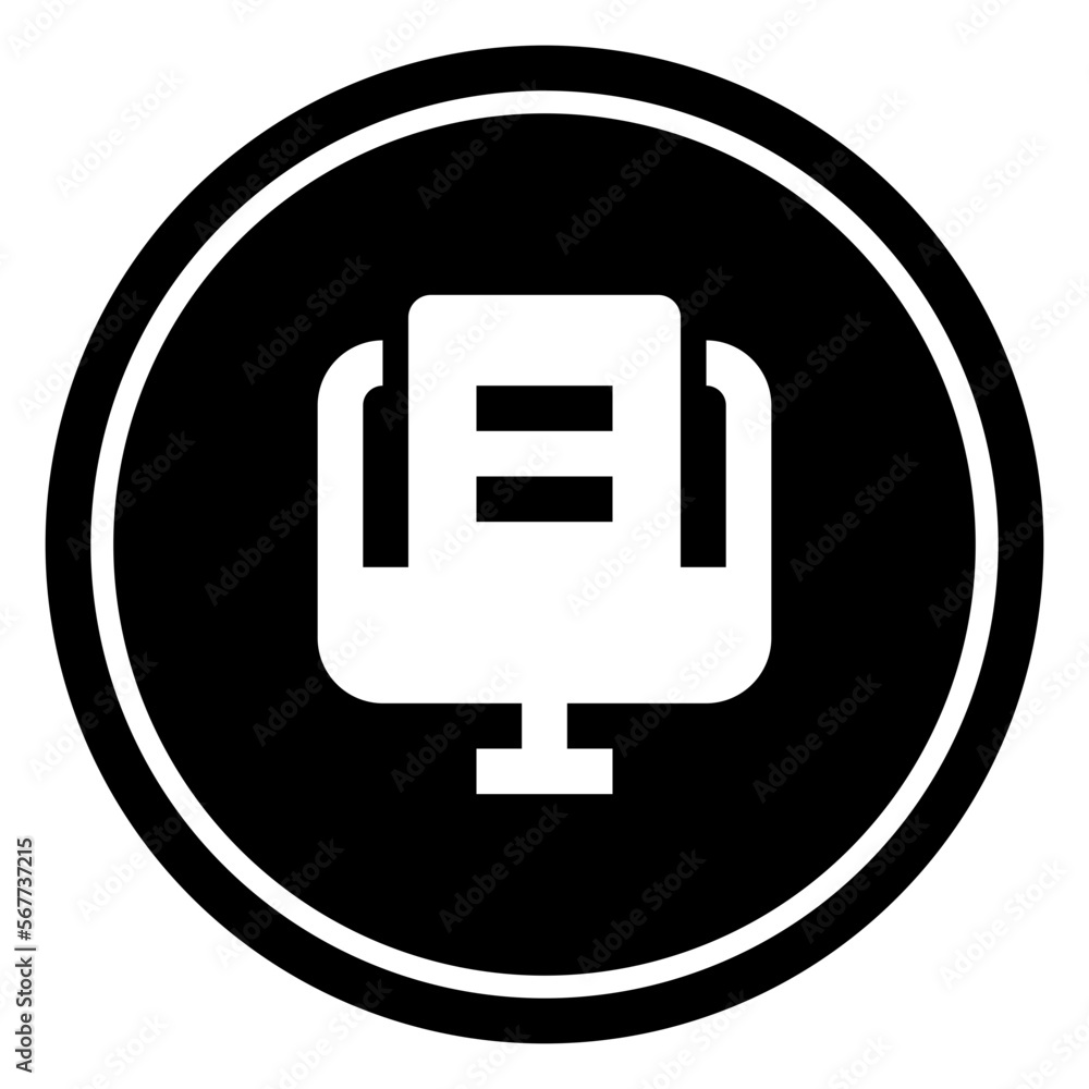 Computer Mail Circular line icon Computer Mail Circular line icon