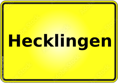 Stadteingangsschild Deutschland Stadt Hecklingen