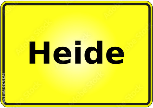 Ortseingangsschild Deutschland Stadt Heide