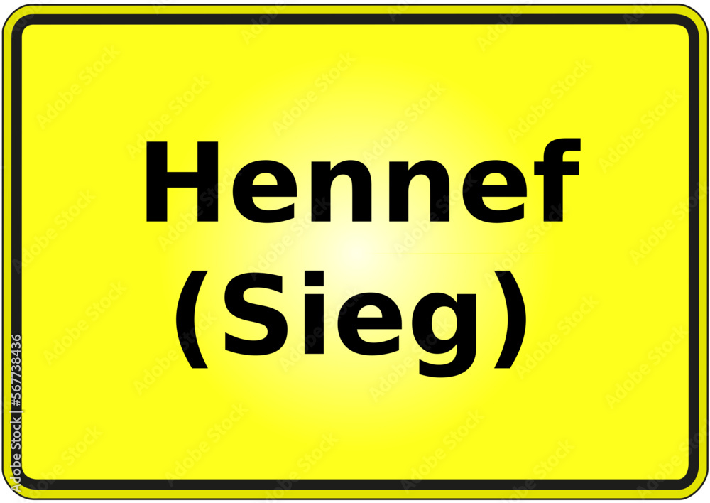 Ortseingangsschild Deutschland Stadt Hennef (Sieg) Ortseingangsschild Deutschland Stadt Hennef (Sieg)