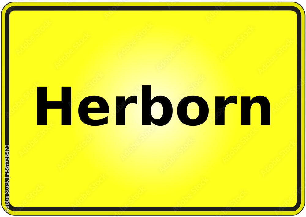 Ortseingangsschild Deutschland Stadt Herborn Ortseingangsschild Deutschland Stadt Herborn