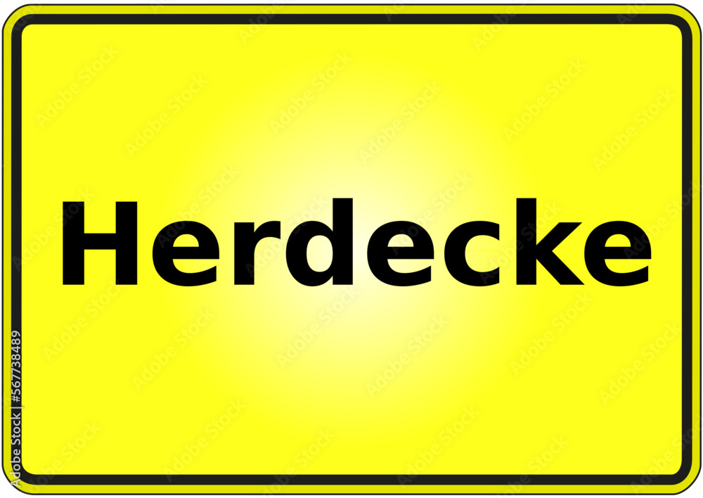 Ortseingangsschild Deutschland Stadt Herdecke Ortseingangsschild Deutschland Stadt Herdecke