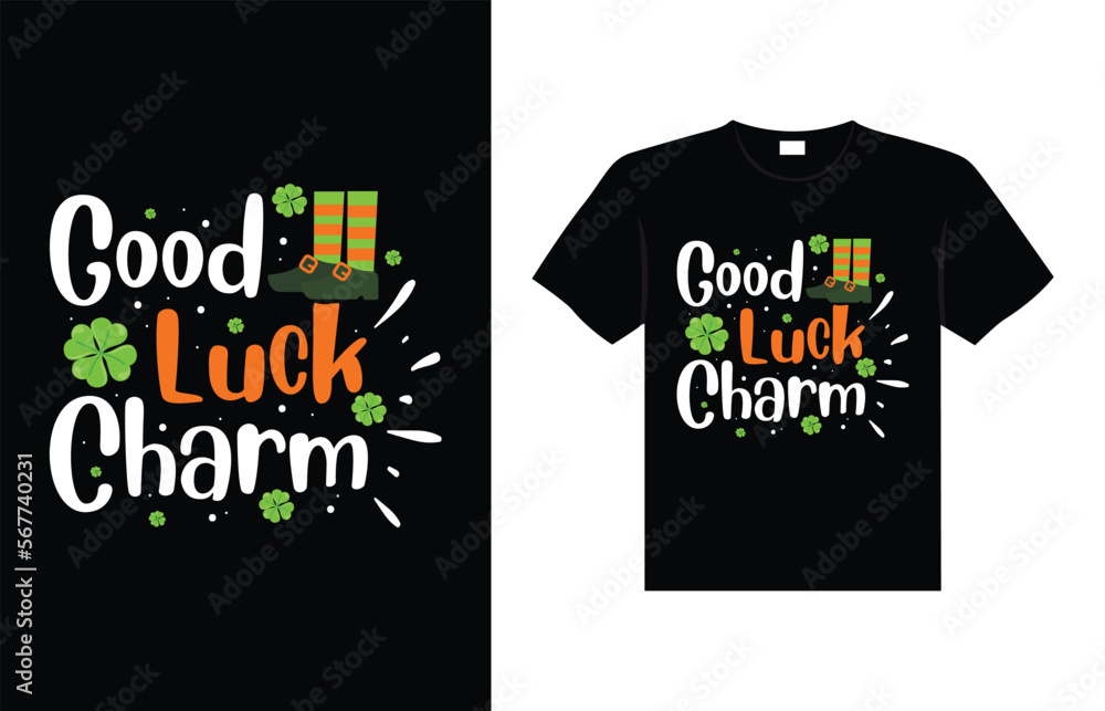 Fototapeta premium st. Patrick's day typography colorful Irish quote vector Lettering t-shirt design 