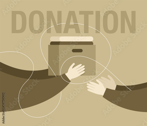 Donation box - charitable volunteering concept