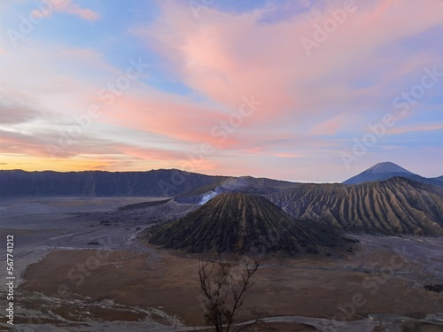 Red Sunrise at mount bromo