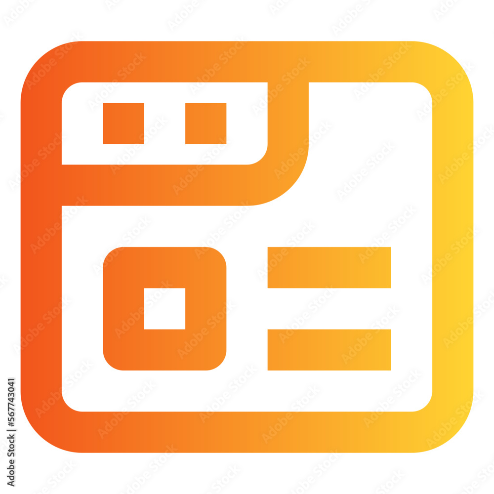 Template gradient icon Template gradient icon
