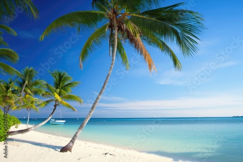 beach with palm trees © Kyri