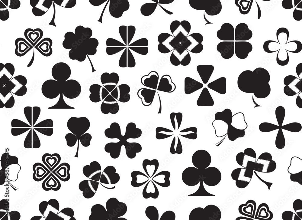 Seamless clover illustration isolated on white background Seamless clover illustration isolated on white background