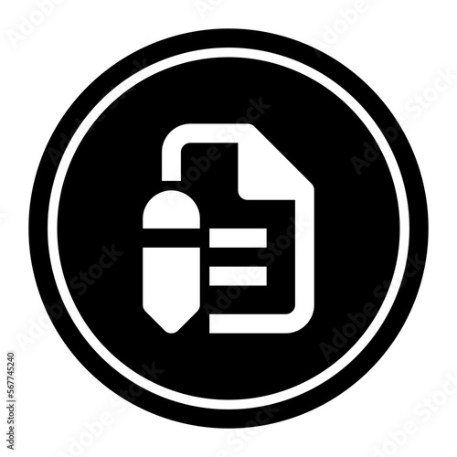 Note Circular line icon
