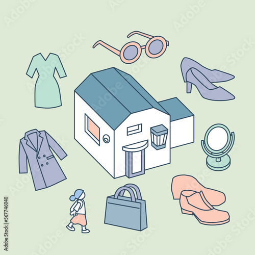 家の中の衣服。装いの確認