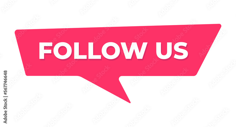 Vector illustration follow us banner. Modern round label Vector illustration follow us banner. Modern round label