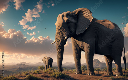 elephant in the wild  generative AI