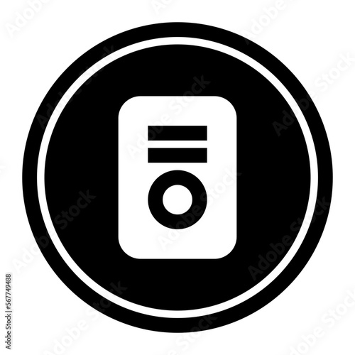 Speaker Circular line icon